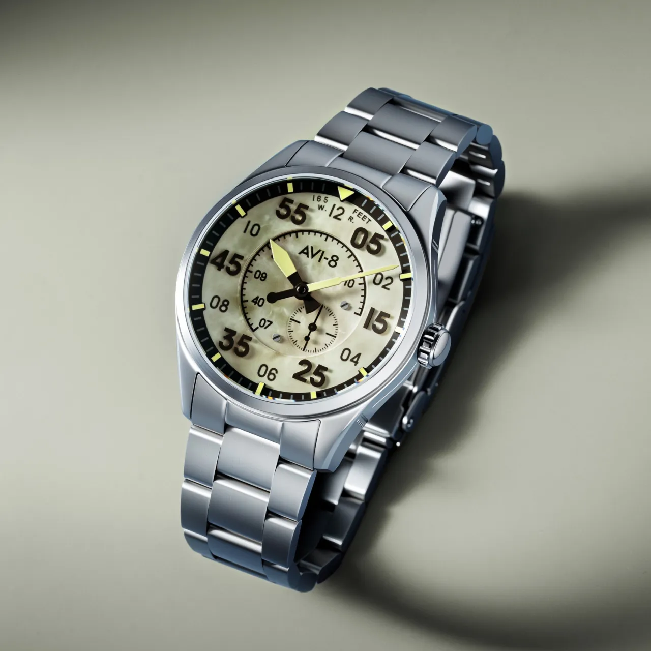 AVI-8 Spitfire Type 300 Automatic Cream AV414733 detay görseli 3