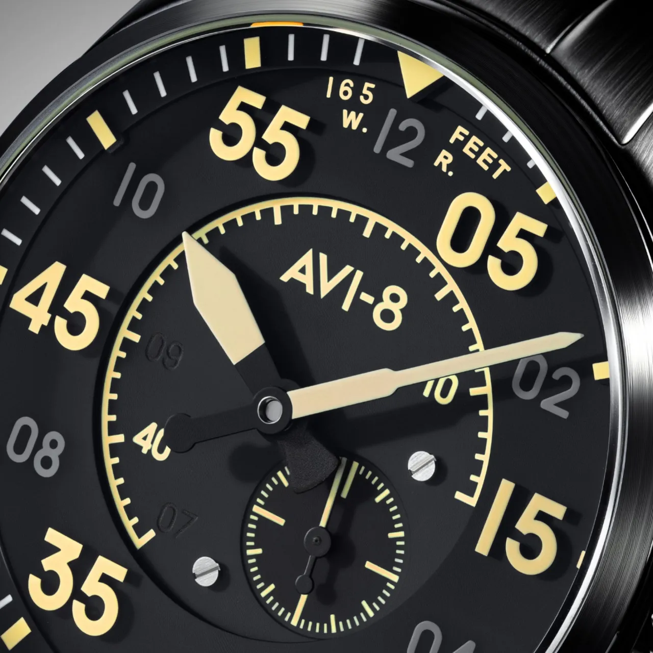 AVI-8 Spitfire Type 300 Automatic Black AV414744 detay görseli 2