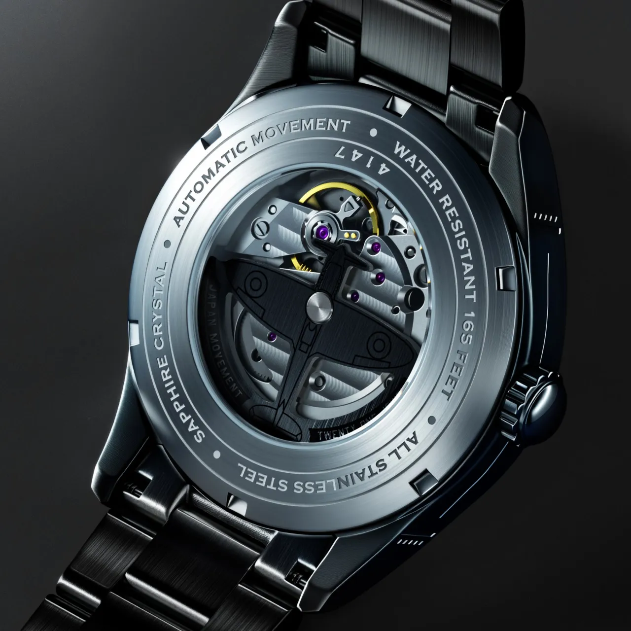 AVI-8 Spitfire Type 300 Automatic Black AV414744 detay görseli 4