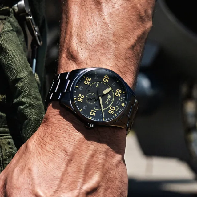 AVI-8 Spitfire Type 300 Automatic Black AV414744 Görsel 2