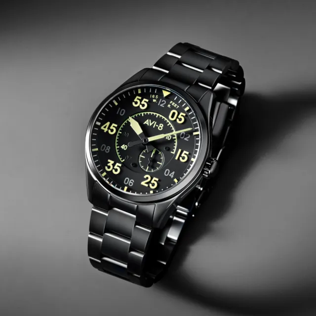 AVI-8 Spitfire Type 300 Automatic Black AV414744 Görsel 4
