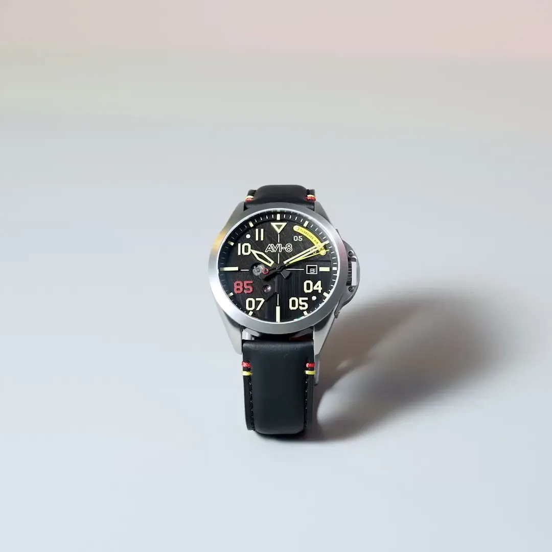 AVI-8 P-51 Mustang Patriot Automatic Black AV414801 detay görseli 1