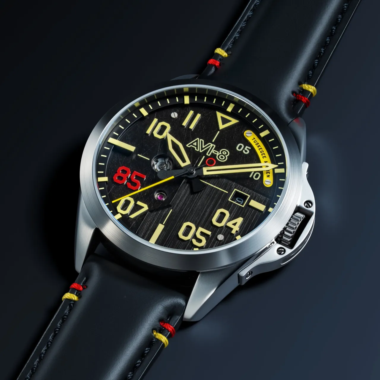 AVI-8 P-51 Mustang Patriot Automatic Black AV414801 detay görseli 3