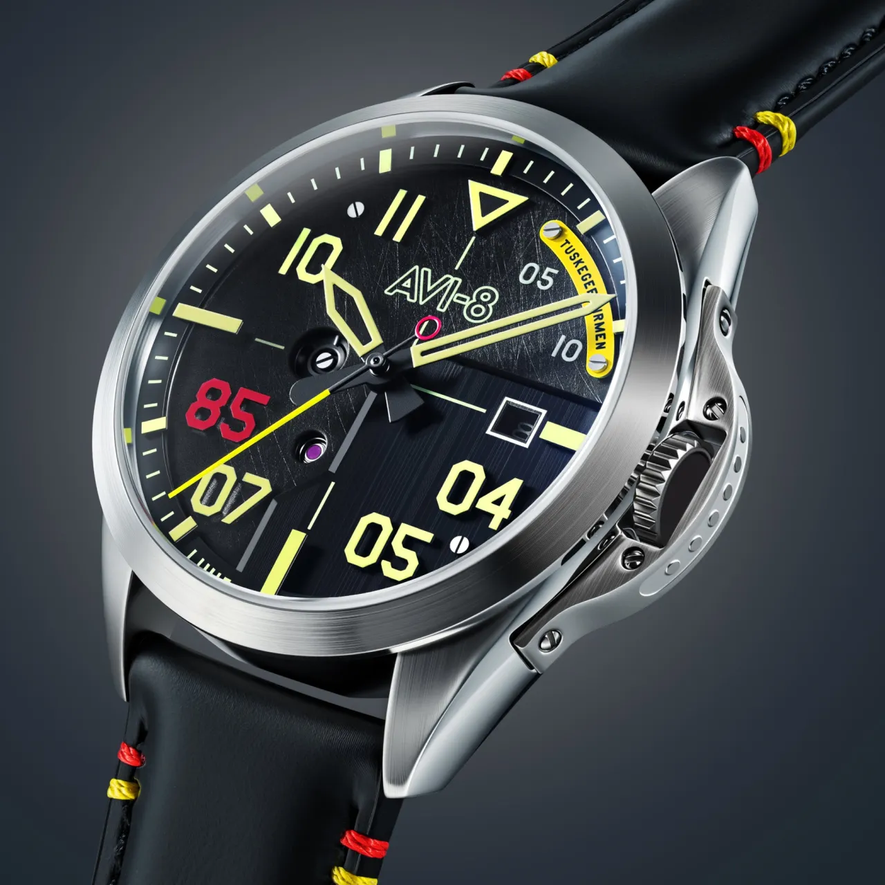 AVI-8 P-51 Mustang Patriot Automatic Black AV414801 detay görseli 4