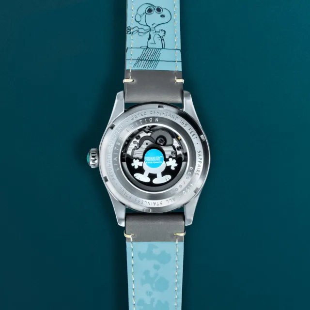 AVI-8 Spitfire Peanuts Snoopy Flying Ace 24 Hour Automatic Charcoal Grey AV415001 Görsel 9