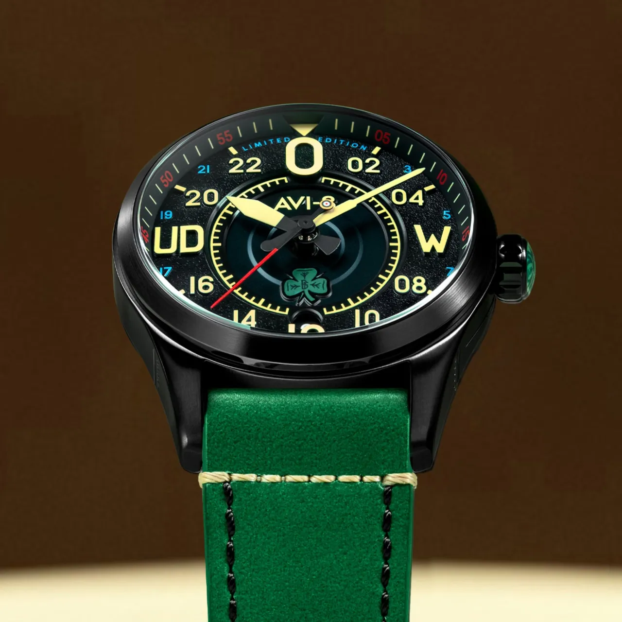 AVI-8 Spitfire Smith 24 Hour Automatic Paddy Green AV415401 detay görseli 5