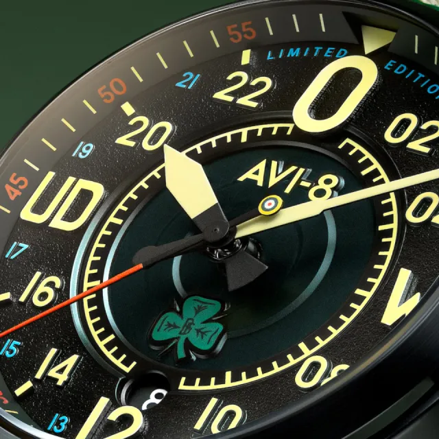 AVI-8 Spitfire Smith 24 Hour Automatic Paddy Green AV415401 Görsel 7