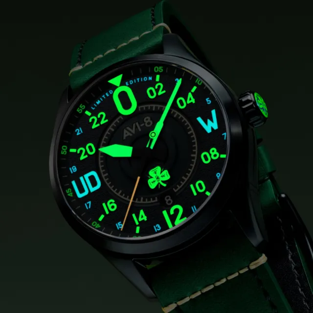 AVI-8 Spitfire Smith 24 Hour Automatic Paddy Green AV415401 Görsel 8