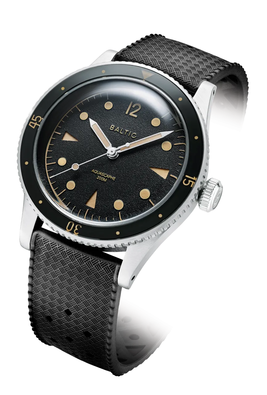 Baltic Aquascaphe Classic Black Gilt Otomatik detay görseli 1