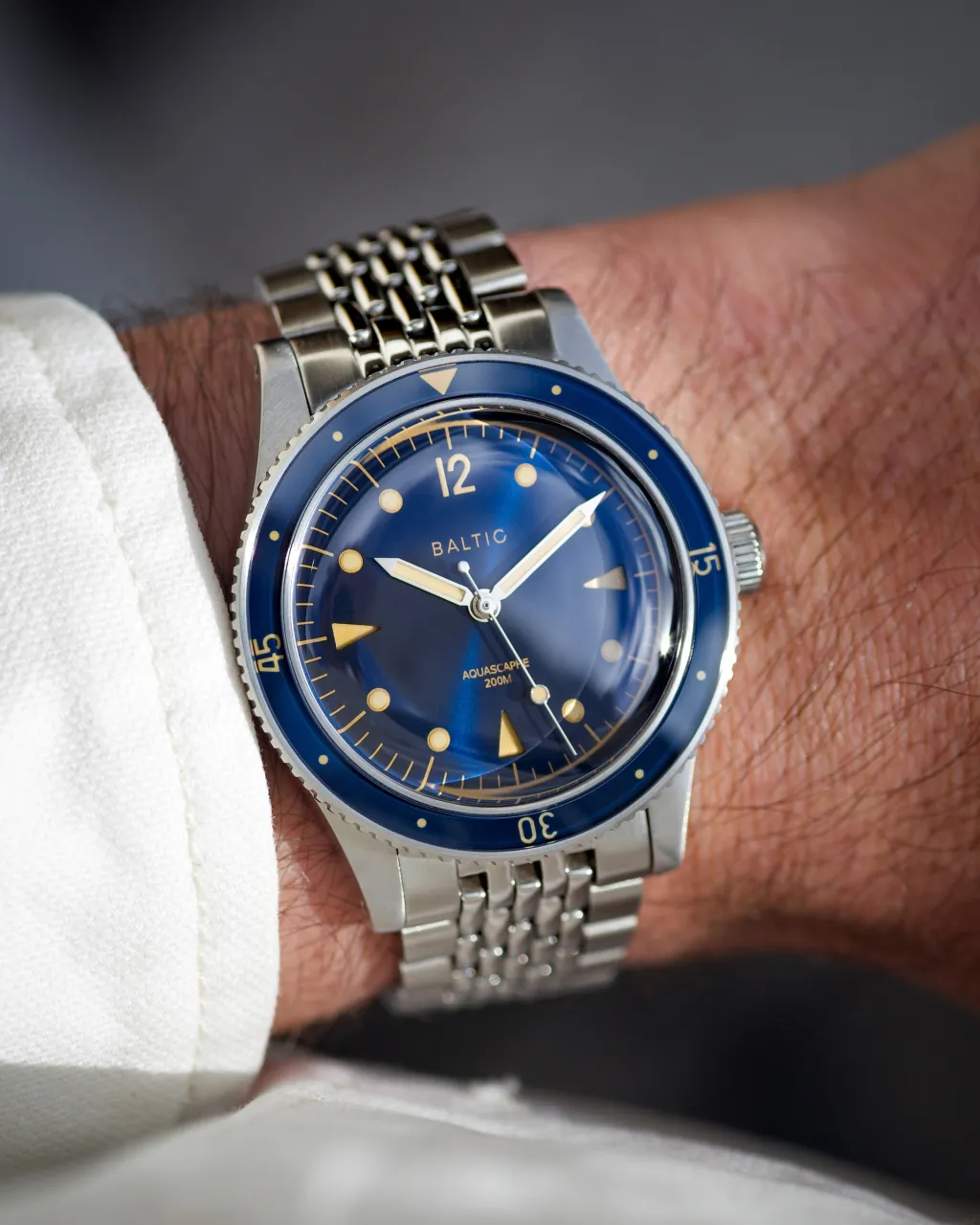 Baltic Aquascaphe Classic Blue Gilt Otomatik detay görseli 3