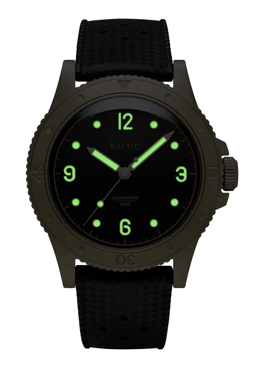 Baltic Aquascaphe Bronze Black Otomatik detay görseli 3