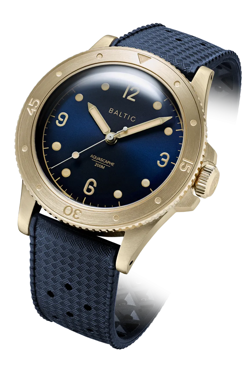 Baltic Aquascaphe Bronze Blue Gilt Otomatik detay görseli 1