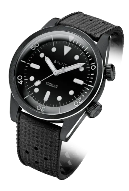Baltic Aquascaphe Dual-Crown PVD Black Otomatik 39mm Görsel 2