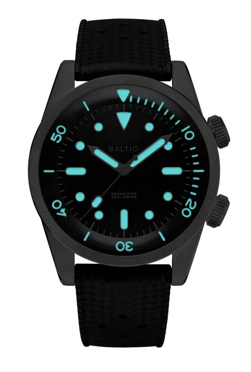 Baltic Aquascaphe Dual-Crown Black Otomatik detay görseli 3