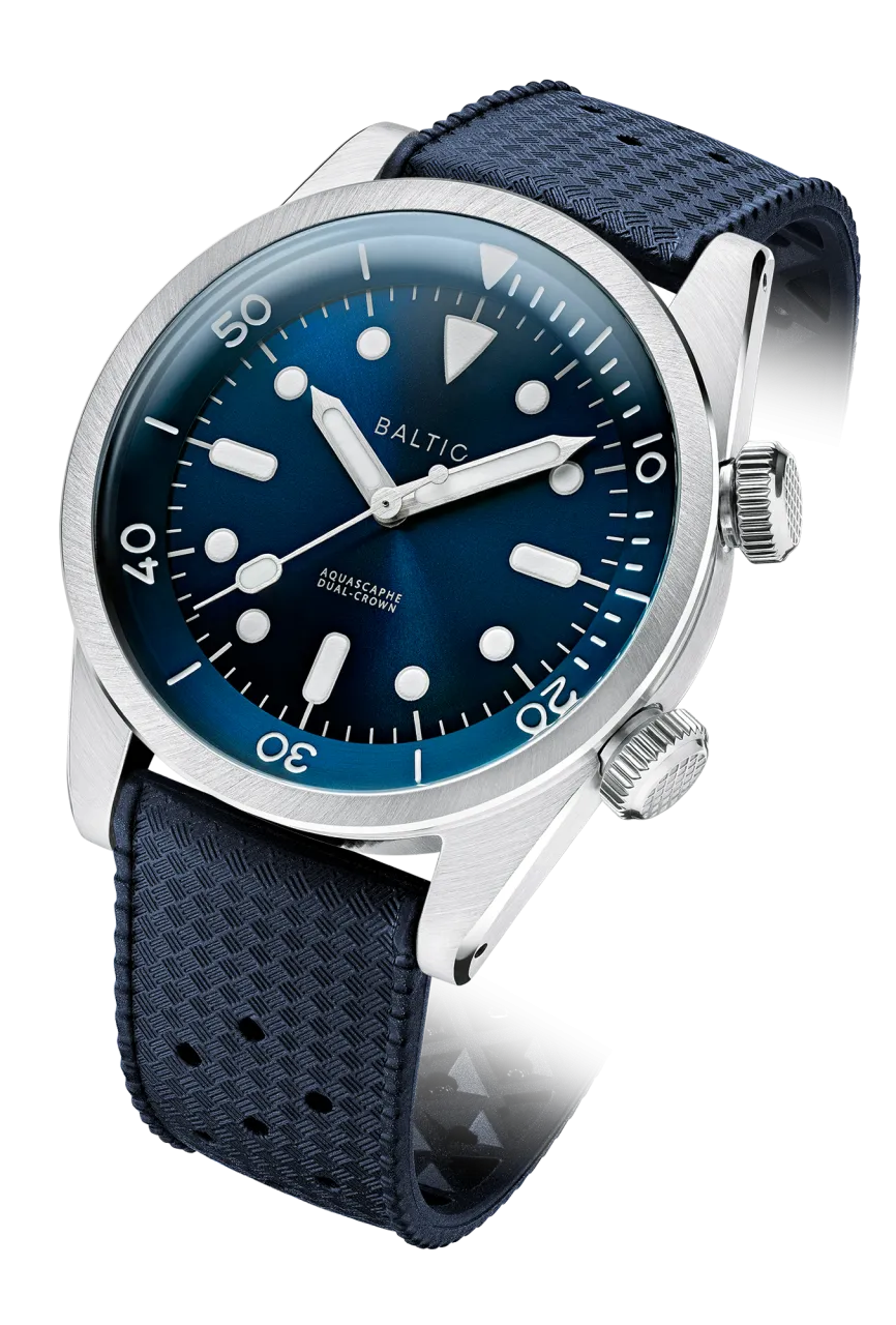 Baltic Aquascaphe Dual-Crown Mavi Otomatik detay görseli 1