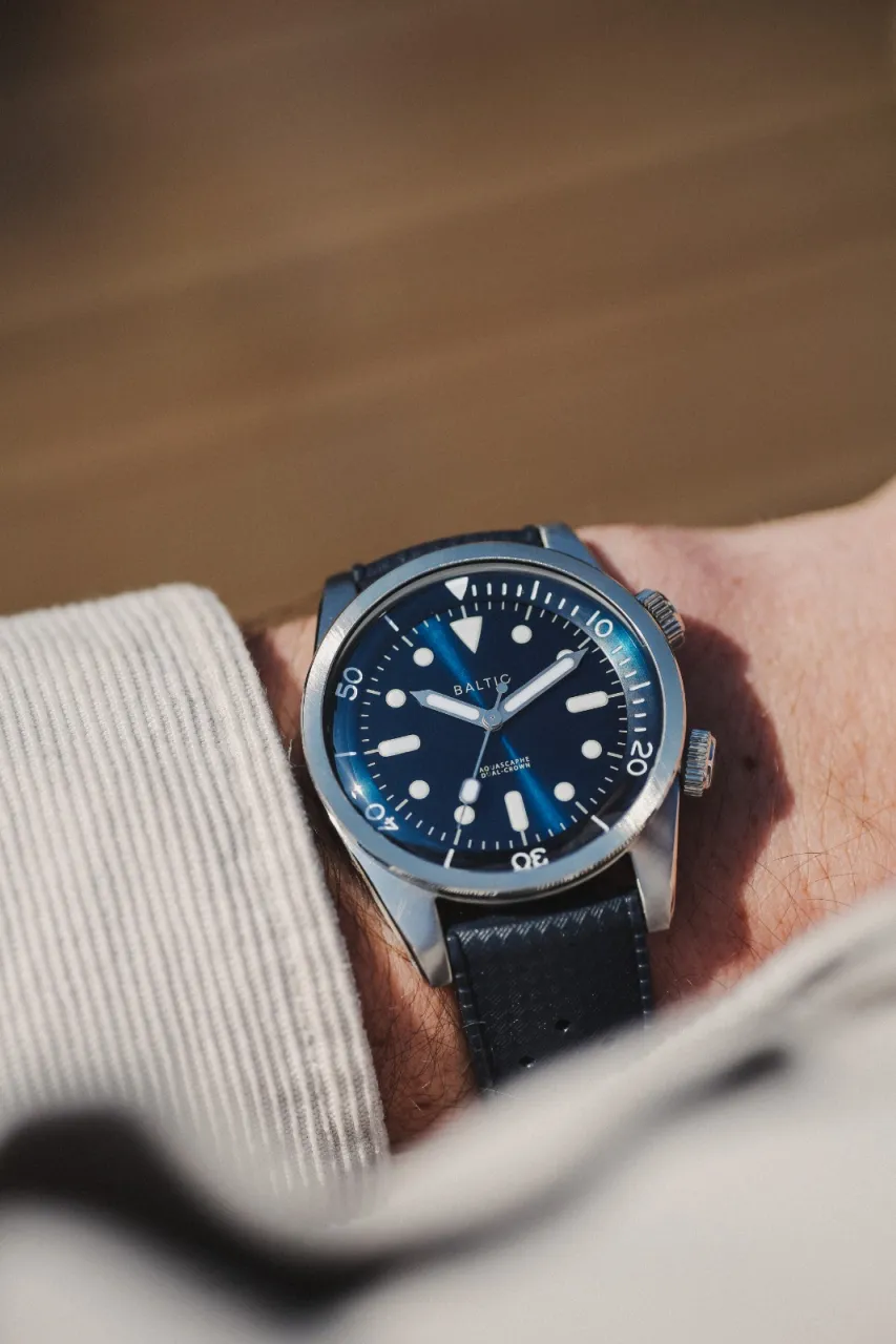 Baltic Aquascaphe Dual-Crown Mavi Otomatik detay görseli 4