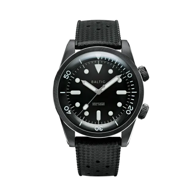 Baltic Aquascaphe Dual-Crown PVD Black Otomatik 39mm