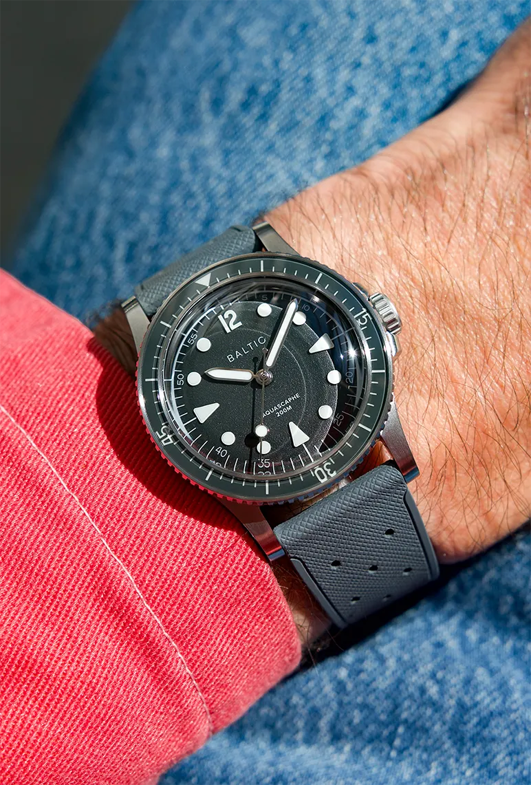 Baltic Aquascaphe MK2 Grained Grey 37mm Otomatik detay görseli 3