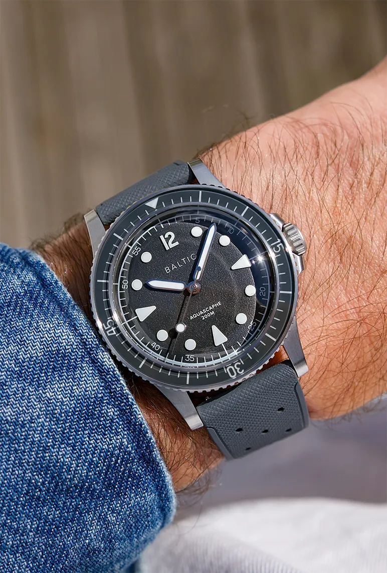 Baltic Aquascaphe MK2 Grained Grey Otomatik detay görseli 3