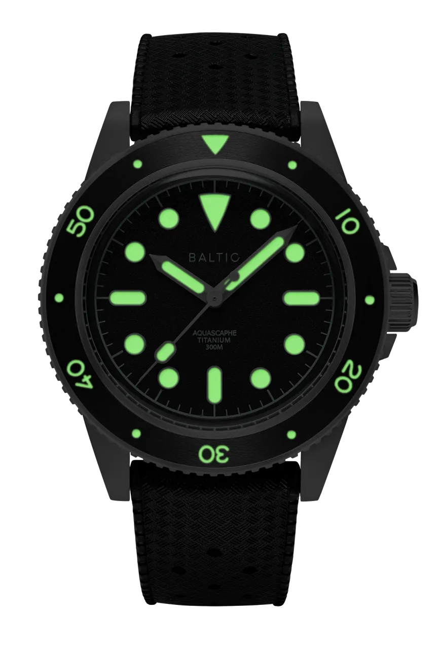 Baltic Aquascaphe Titanium Black Otomatik detay görseli 3