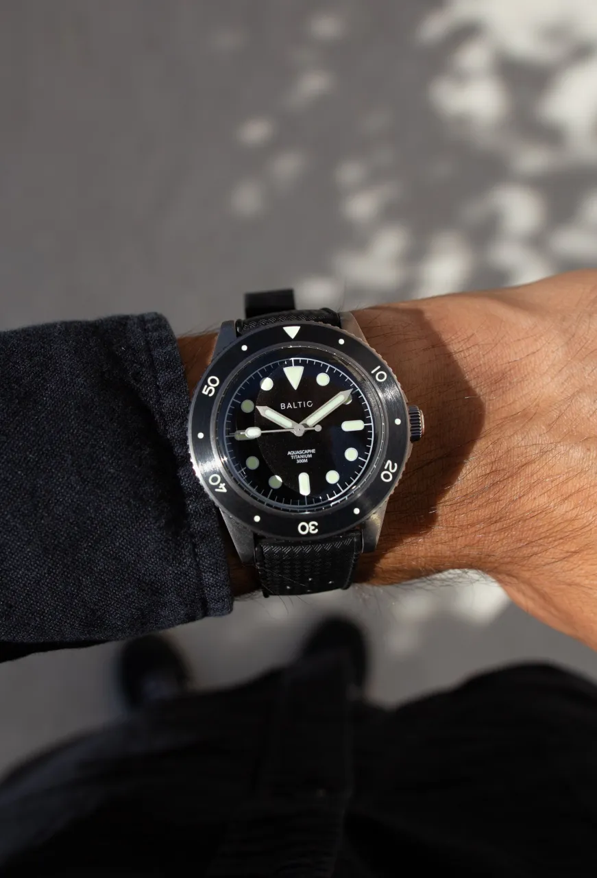 Baltic Aquascaphe Titanium Black Otomatik detay görseli 4