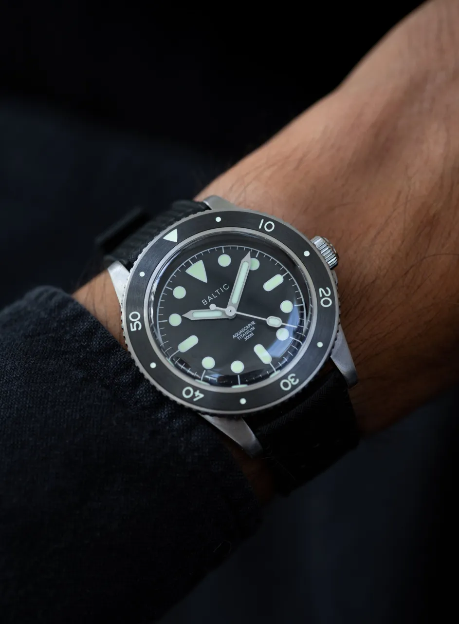 Baltic Aquascaphe Titanium Black Otomatik detay görseli 5