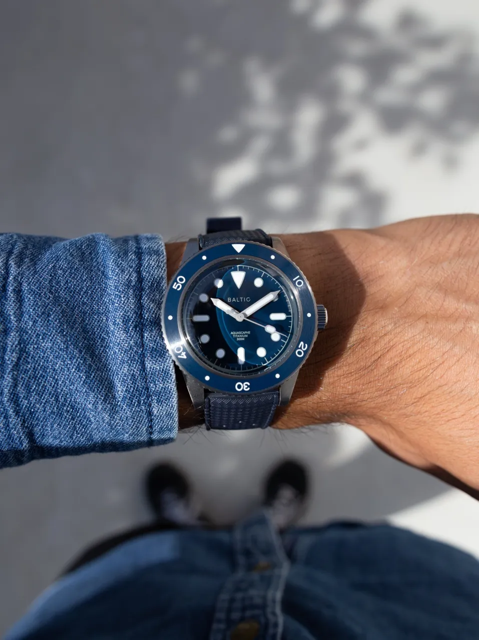 Baltic Aquascaphe Titanium Blue Otomatik detay görseli 4