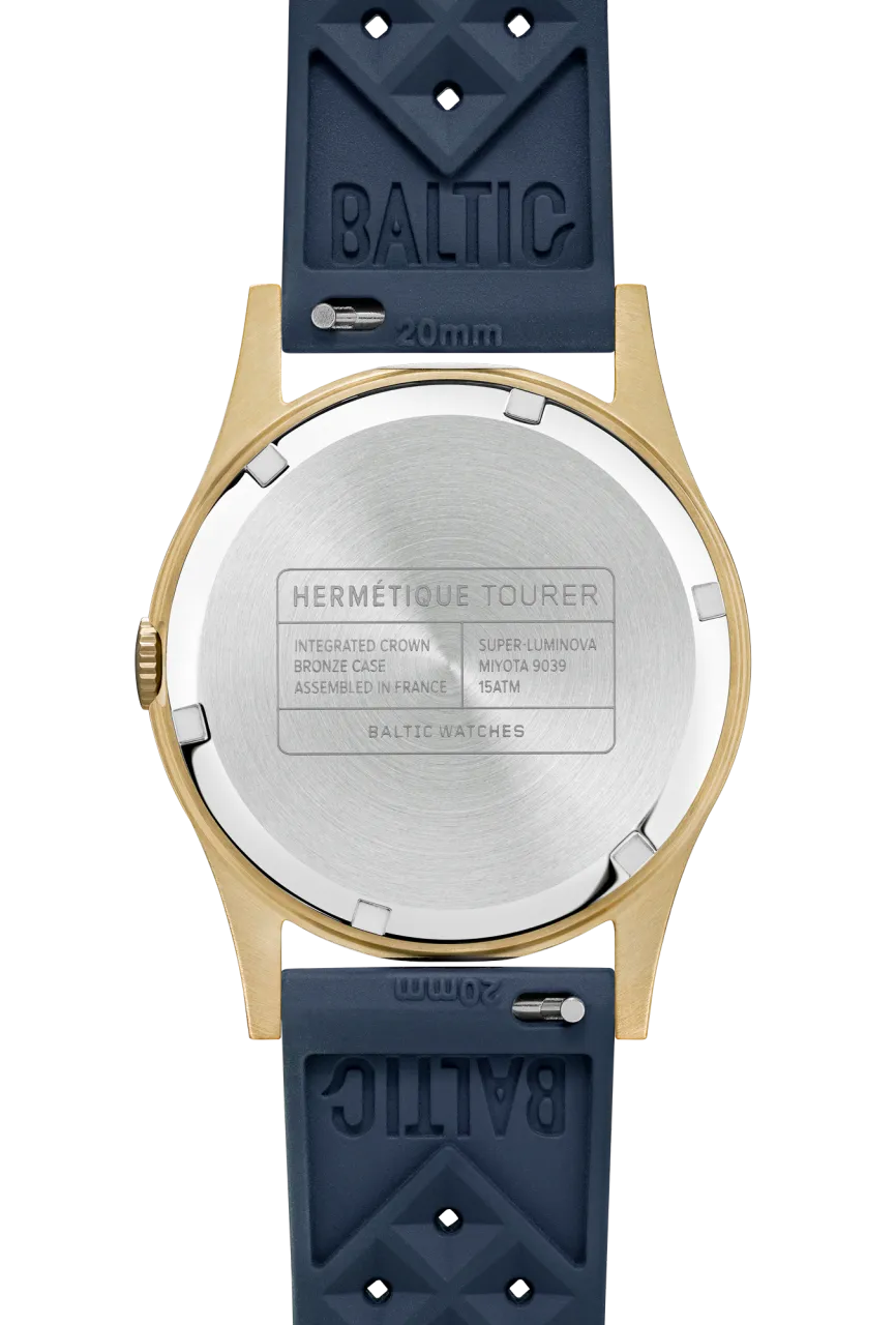 Baltic Hermétique Tourer Bronze Smoked Blue Otomatik detay görseli 3