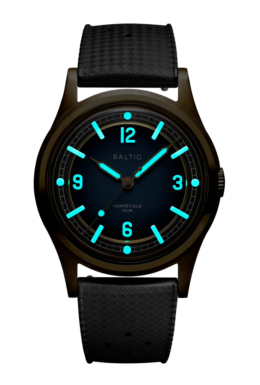 Baltic Hermétique Tourer Bronze Smoked Blue Otomatik detay görseli 4