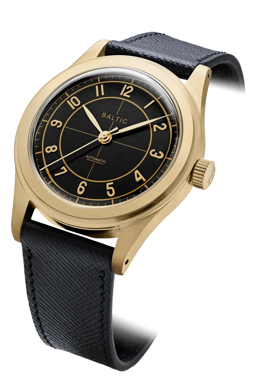 Baltic HMS 002 Gold PVD Black Otomatik detay görseli 1