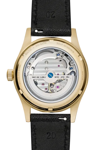 Baltic HMS 002 Gold PVD Black Otomatik Görsel 4