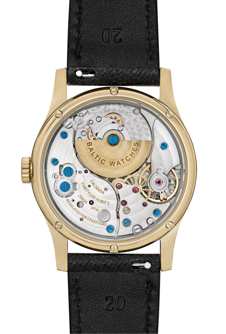 Baltic MR Classic Gold PVD Black Otomatik detay görseli 3