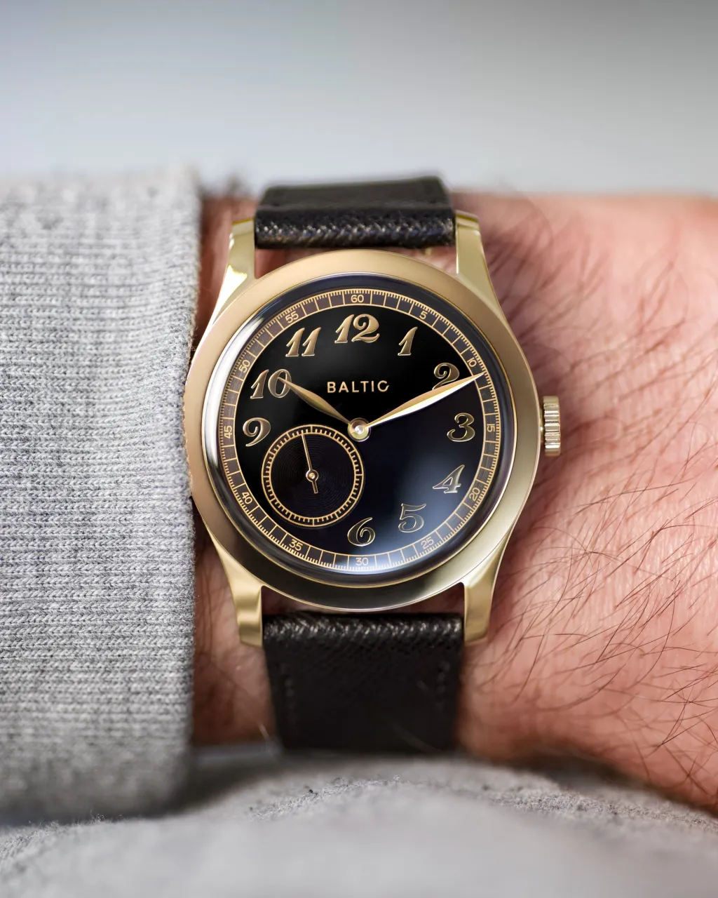 Baltic MR Classic Gold PVD Black Otomatik detay görseli 4