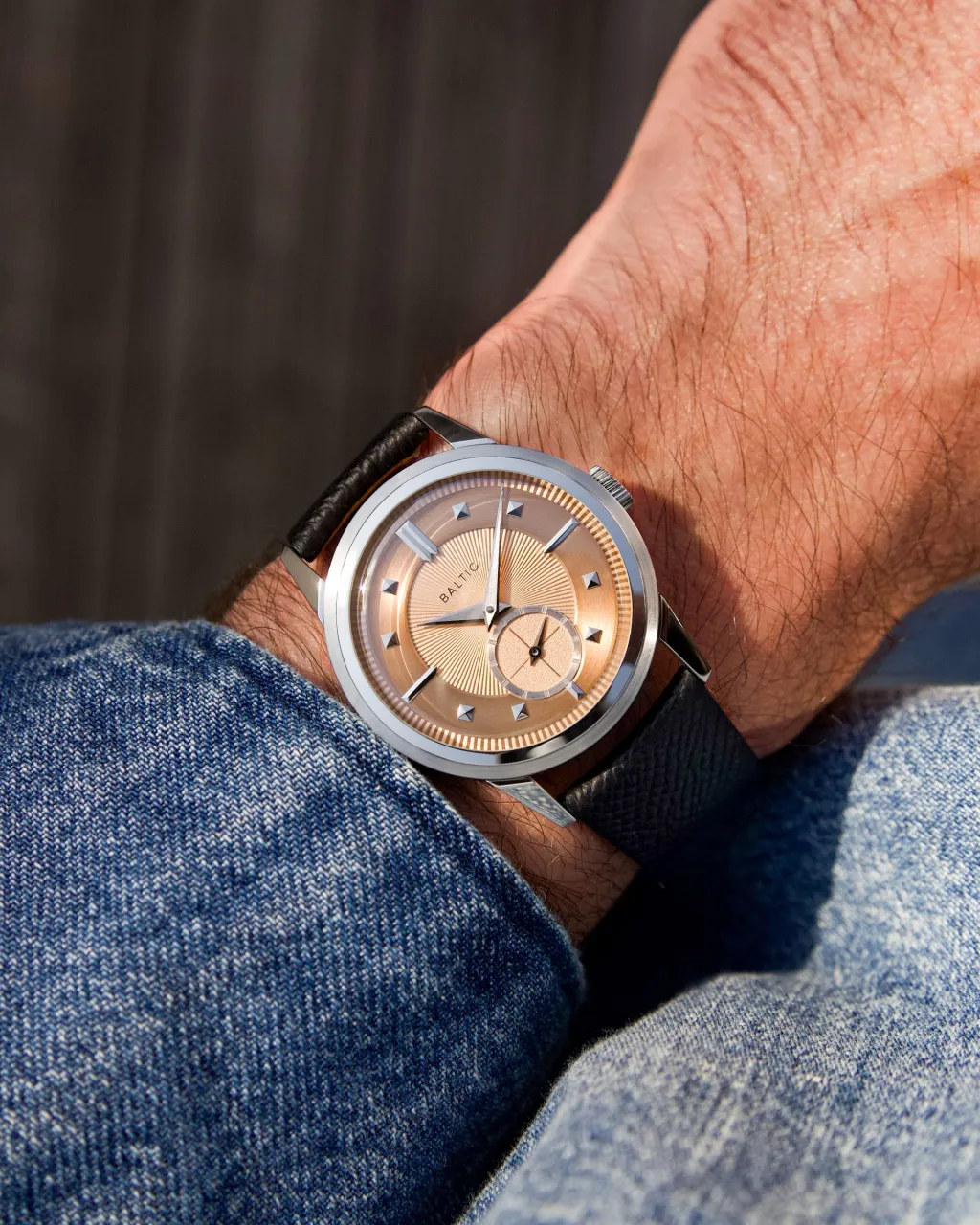 Baltic Prismic Salmon 36mm Manual ETA Peseux 7001 detay görseli 4