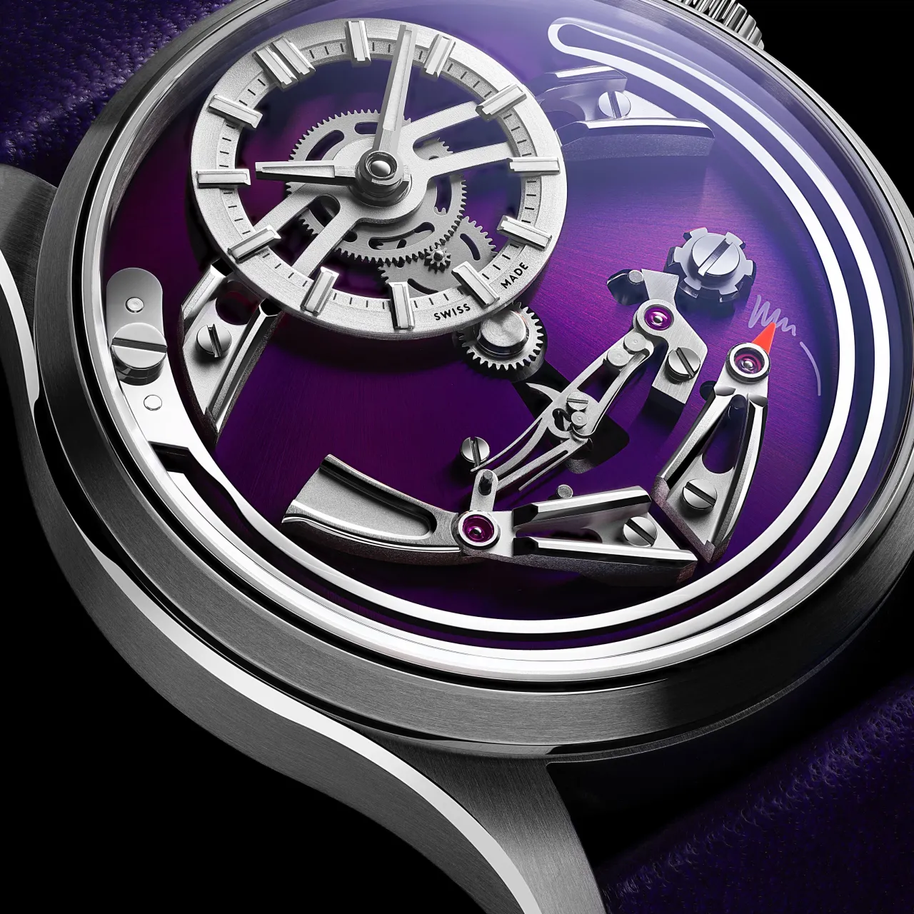 Christopher Ward C1 Bel Canto Otomatik Viola C0141APT0T00P0B1 detay görseli 4
