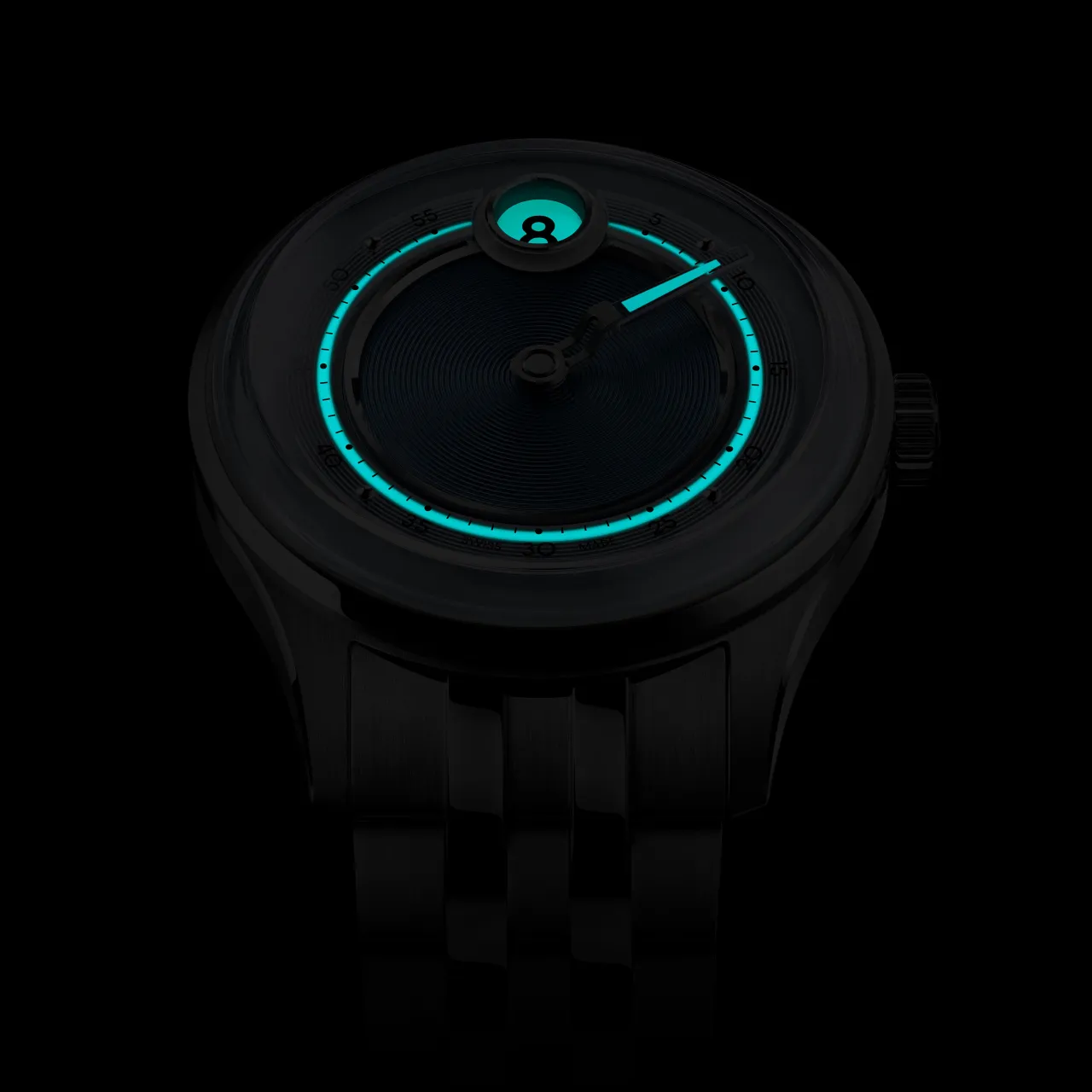 Christopher Ward C1 Jump Hour Mk V Otomatik Light Blue C0139AJH4S00B0MLB detay görseli 4