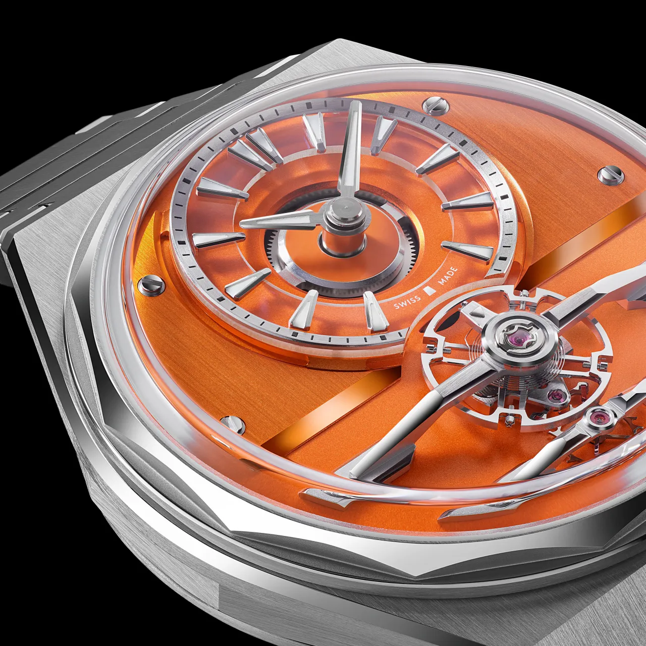 Christopher Ward C12 Loco Handwound Frisco Orange C1241H6D1S00O0B0 detay görseli 5