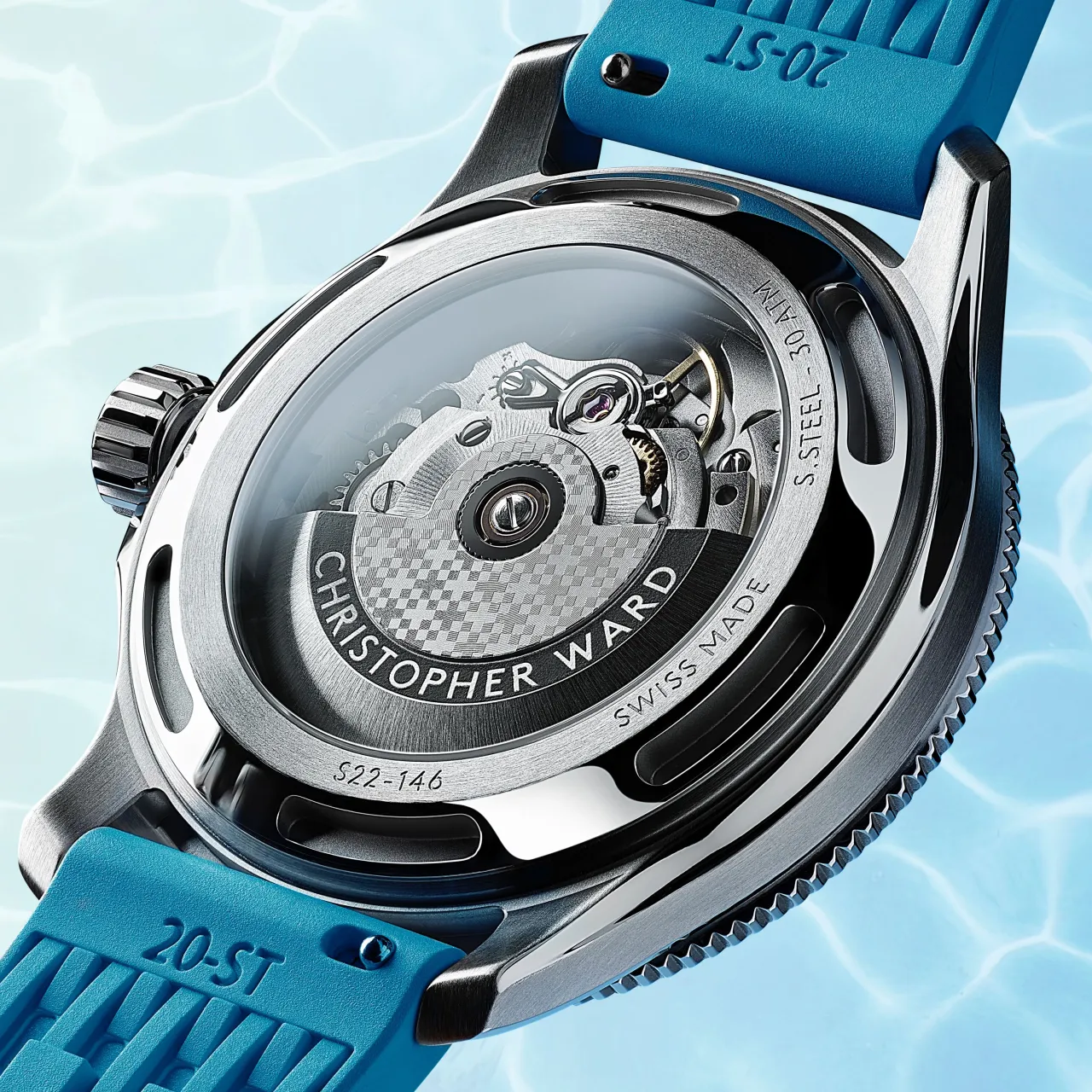 Christopher Ward C60 Atoll 300 Otomatik Reef Blue C6040ADA31S00BRB detay görseli 5