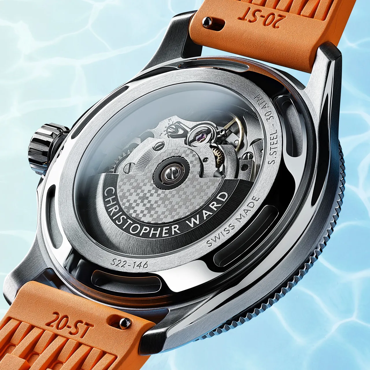 Christopher Ward C60 Atoll 300 Otomatik Shark White C6040ADA31S00W1RK detay görseli 5