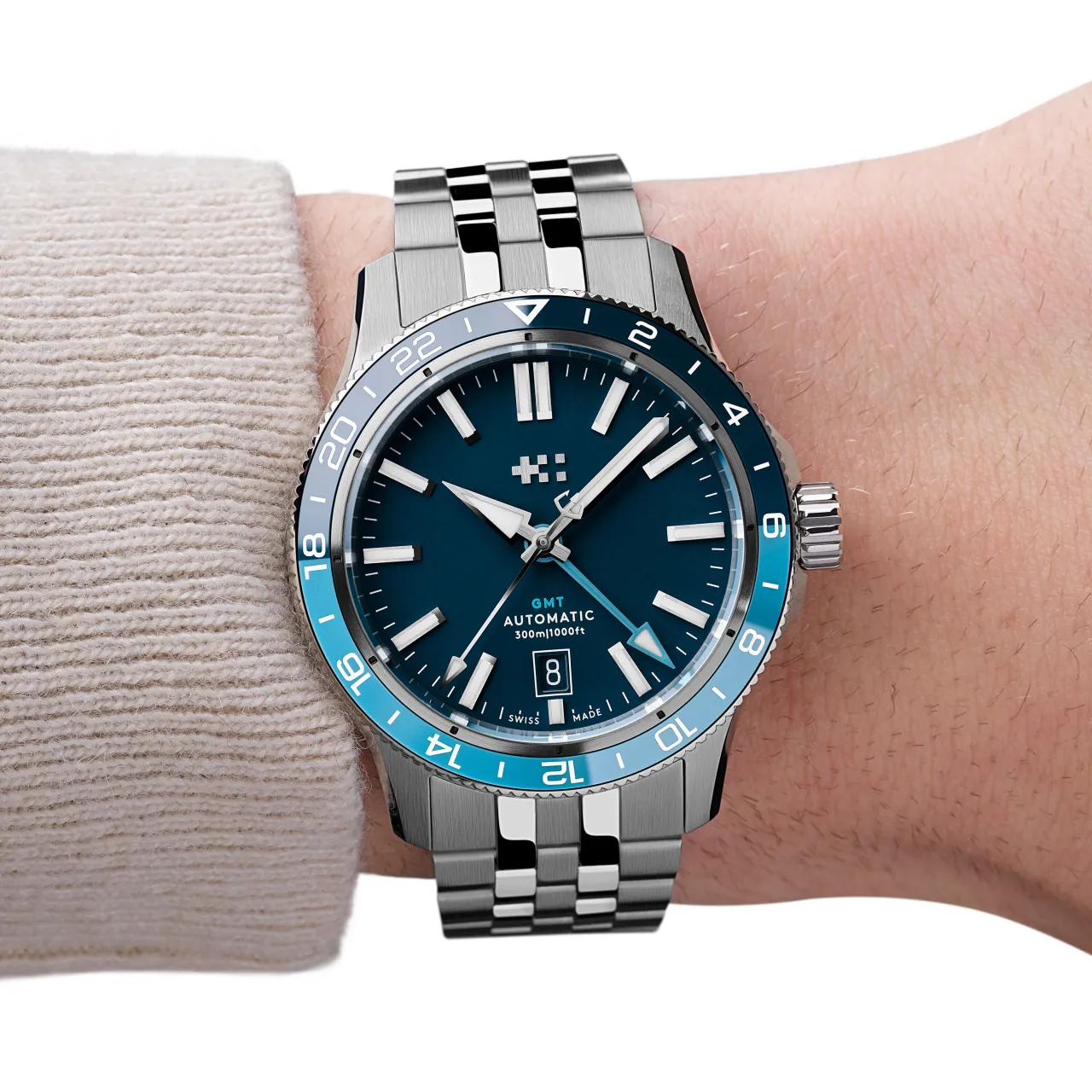 Christopher Ward C60 Trident GMT 300 Otomatik Mavi C6040AGM31S0BB0B1 detay görseli 1