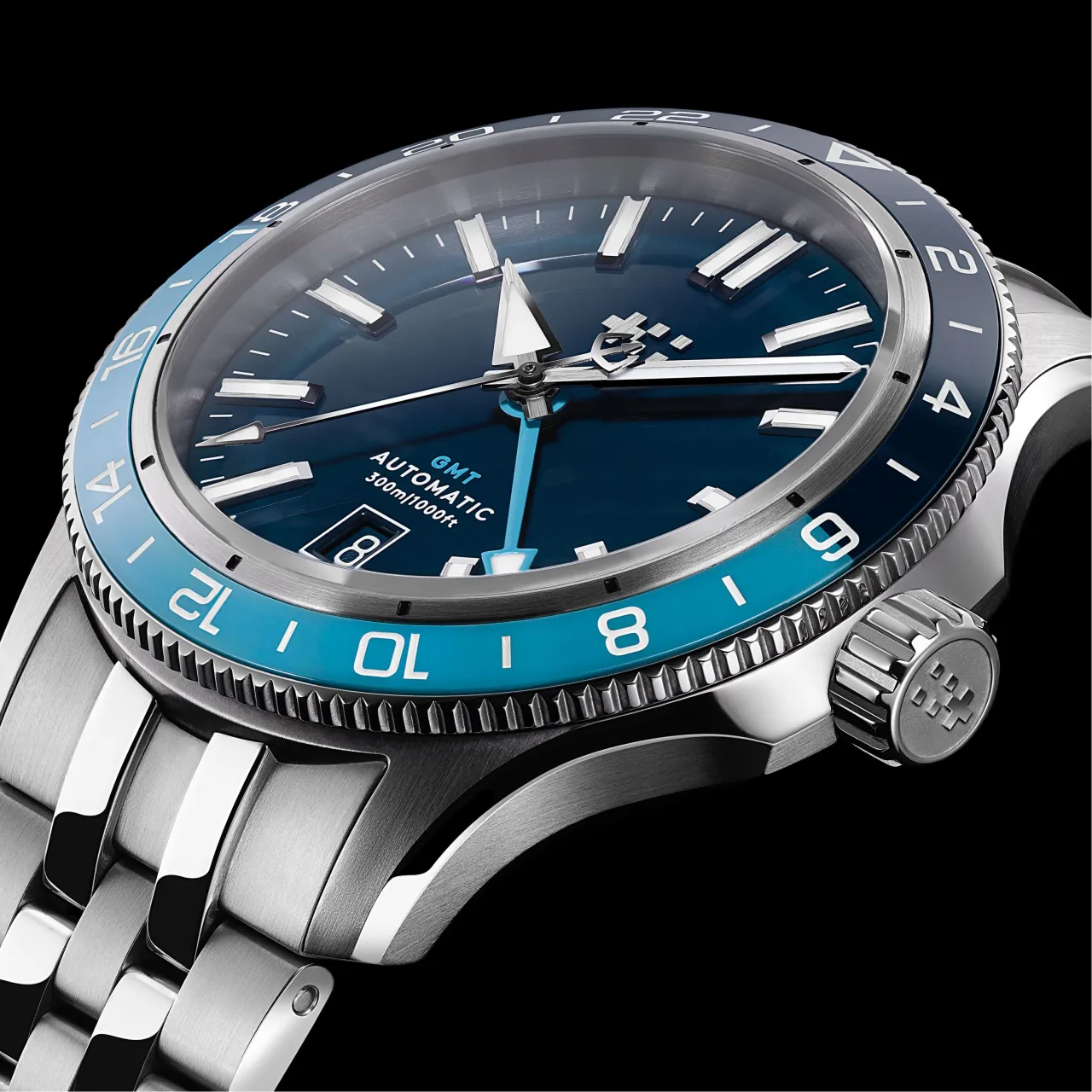 Christopher Ward C60 Trident GMT 300 Otomatik Mavi C6040AGM31S0BB0RBB detay görseli 2