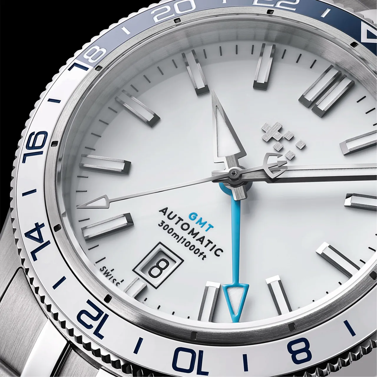 Christopher Ward C60 Trident GMT 300 Otomatik Beyaz C6040AGM31S0BW0B1 detay görseli 3