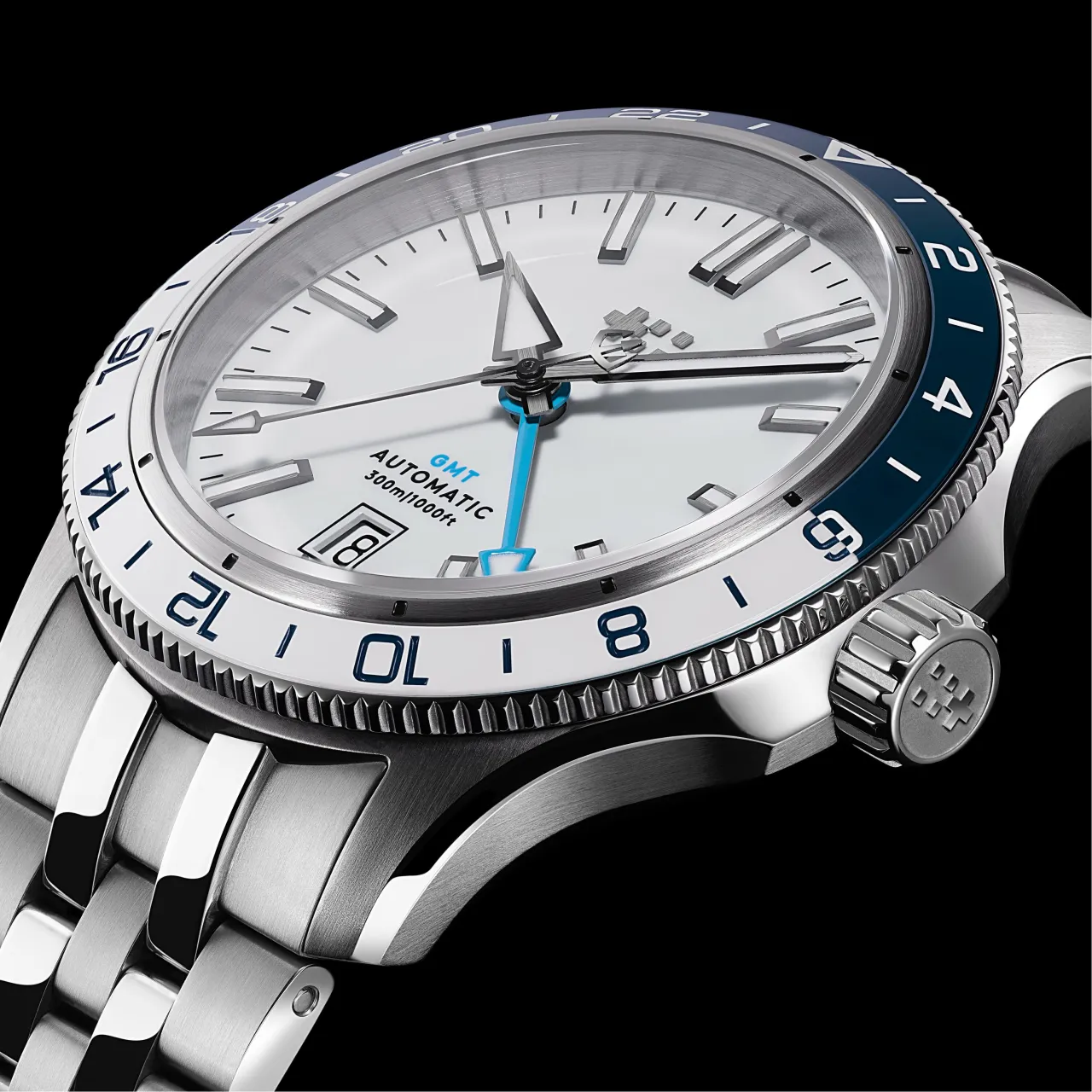 Christopher Ward C60 Trident GMT 300 Otomatik Beyaz C6040AGM31S0BW0RBB detay görseli 2