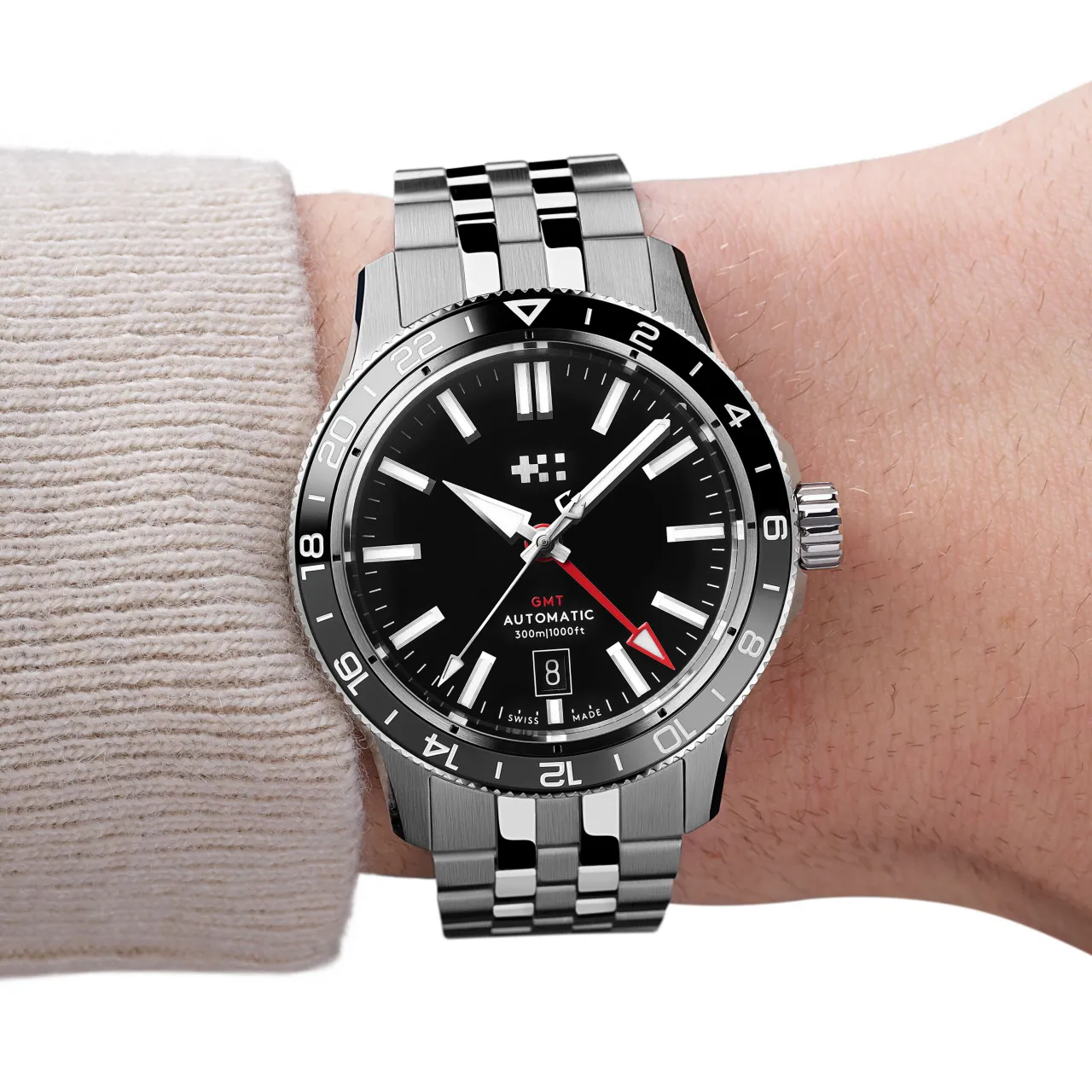 Christopher Ward C60 Trident GMT 300 Otomatik Siyah C6040AGM31S0KK0B1 detay görseli 1