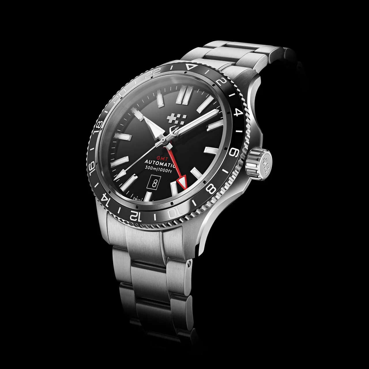 Christopher Ward C60 Trident GMT 300 Otomatik Siyah C6040AGM31S0KK0B1 detay görseli 4