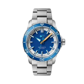 Christopher Ward C60 Trident Reef Otomatik Helio Blue C6041A3H31S0BB0B0