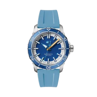 Christopher Ward C60 Trident Reef Otomatik Helio Blue C6041A3H31S0BB0RLB