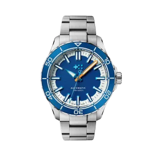Christopher Ward C60 Trident Reef Otomatik Helio Blue C6044A3H31S0BB0B0