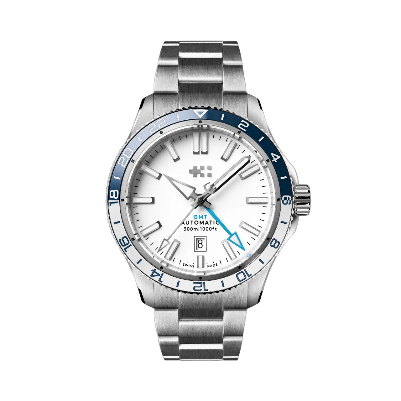 Christopher Ward C60 Trident GMT 300 Otomatik Beyaz C6044AGM31S0BW0B0
