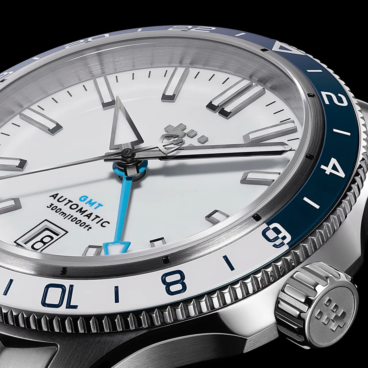 Christopher Ward C60 Trident GMT 300 Otomatik Beyaz C6044AGM31S0BW0B0 detay görseli 2